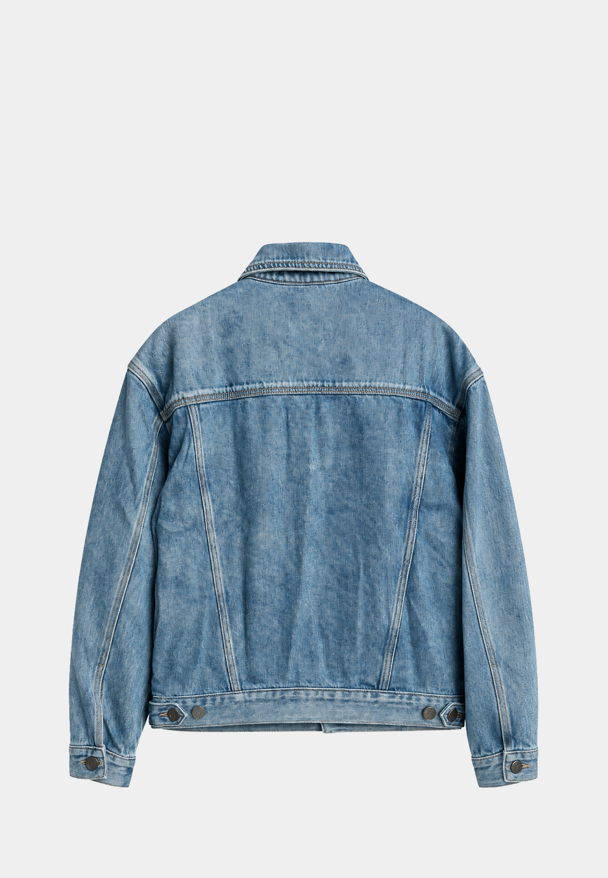 Patched Denim Jacket - Blue