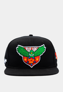 234Labs Eagle Cap in Black featuring green and red eagle logo, Lagos Street wear.