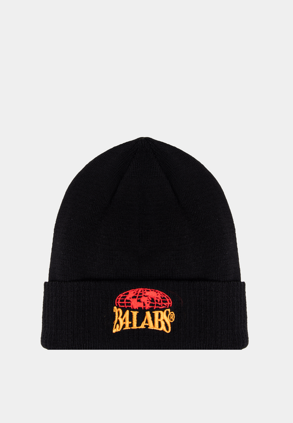 234Labs globe logo beanie black